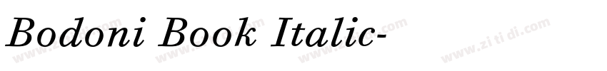 Bodoni Book Italic字体转换
